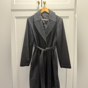 Banana Republic Charcoal Belted Trench Coat